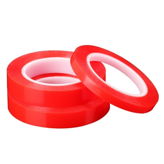 Double Sided PET 4965 Red Liner Clear Polyester Film Strong Acrylic Adhesive Tape