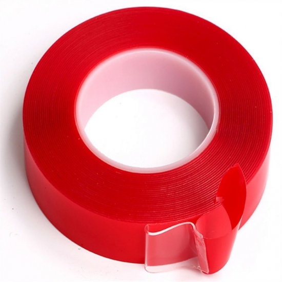 High Clear Transperant Red Release Liner Foam Double Sided Acrilic Tape