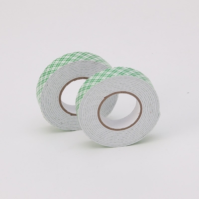 Double Side Foam White PE Foam Tape With Green Plaid Release Paper